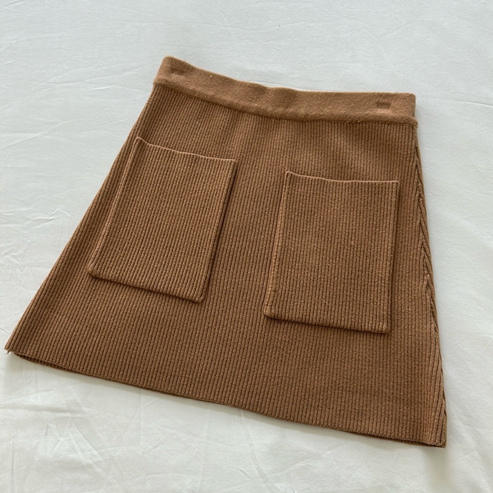 zara brown mini skirt